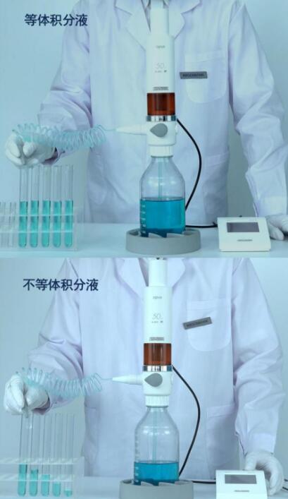 赫施曼opus电子滴定器的等体积分液和不等体积分液